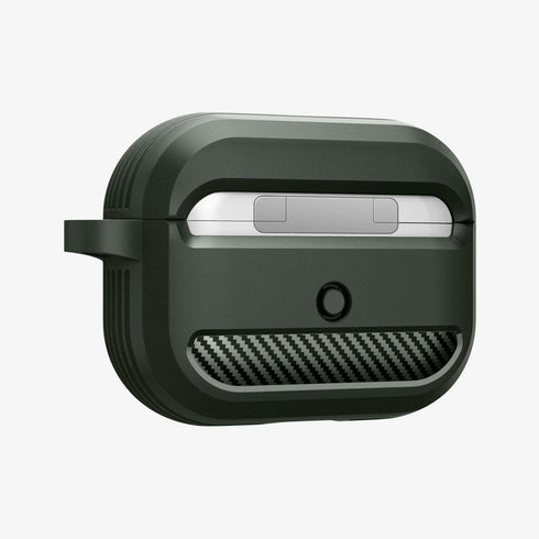 ACS05482 - Apple AirPods Pro 2 Case Rugged Armor in matte black showing the front